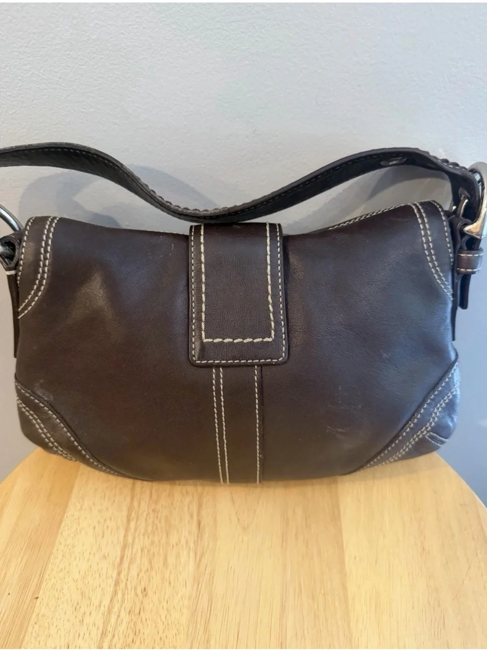 Vintage Coach Brown Soho Hobo Shoulder Bag Purse & Wallet Y2K Buckle 10316 - Picture 16 of 16